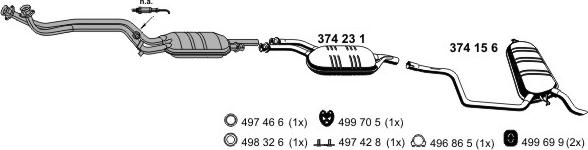 ERNST 040165 - Sistem de esapament aaoparts.ro