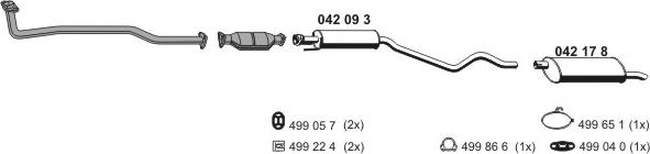 ERNST 050193 - Sistem de esapament aaoparts.ro