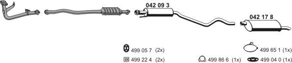 ERNST 050899 - Sistem de esapament aaoparts.ro