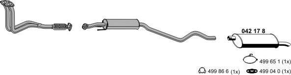 ERNST 050387 - Sistem de esapament aaoparts.ro