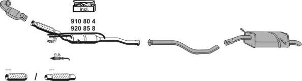 ERNST 080435 - Sistem de esapament aaoparts.ro