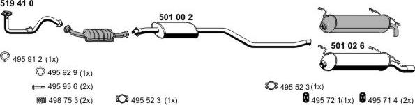 ERNST 080020 - Sistem de esapament aaoparts.ro
