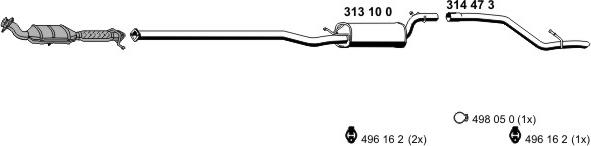 ERNST 031035 - Sistem de esapament aaoparts.ro