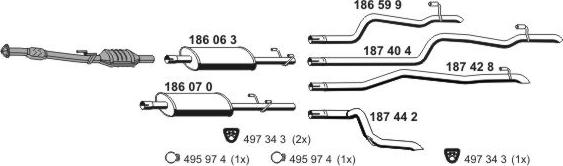 ERNST 070770 - Sistem de esapament aaoparts.ro