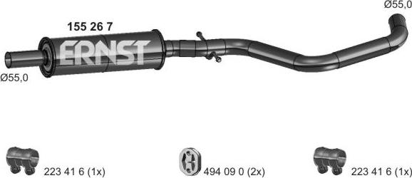 ERNST 155267 - Toba esapamet intermediara aaoparts.ro