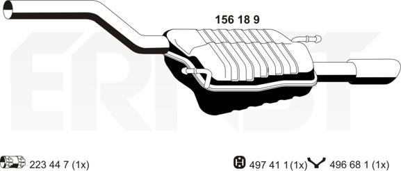 ERNST 156189 - Toba esapament finala aaoparts.ro