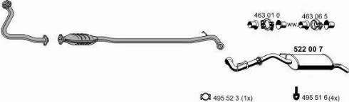 ERNST 100015 - Sistem de esapament aaoparts.ro