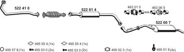 ERNST 100010 - Sistem de esapament aaoparts.ro