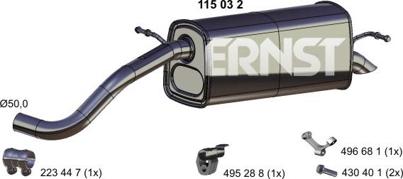 ERNST 115032 - Toba esapament finala aaoparts.ro