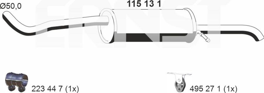 ERNST 115131 - Toba esapament finala aaoparts.ro