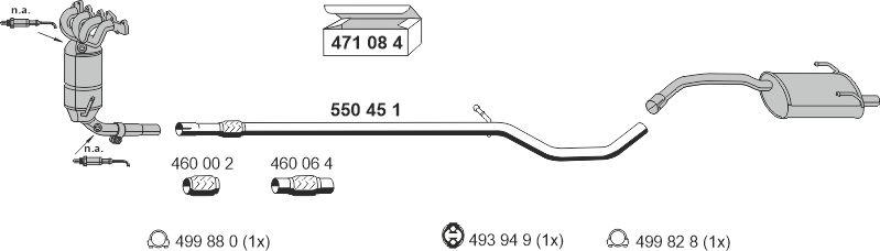 ERNST 120359 - Sistem de esapament aaoparts.ro