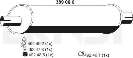 ERNST 389006 - Toba esapament finala aaoparts.ro
