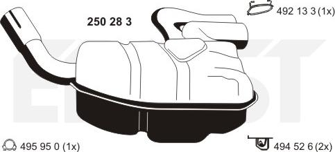 ERNST 250283 - Toba esapament finala aaoparts.ro