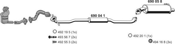 ERNST 200040 - Sistem de esapament aaoparts.ro