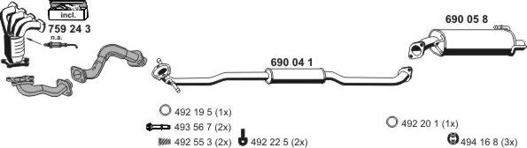 ERNST 200037 - Sistem de esapament aaoparts.ro