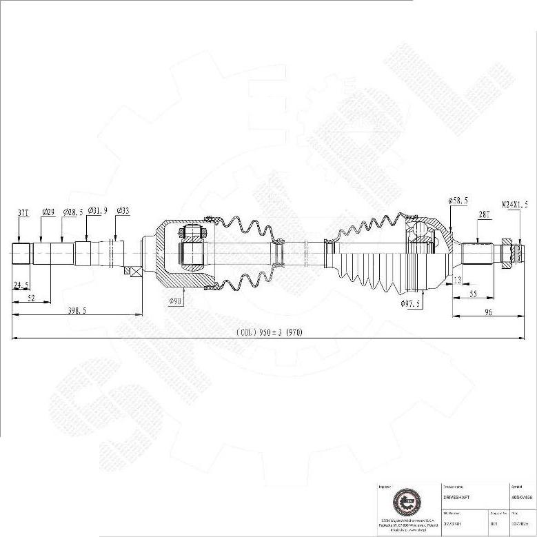 Esen SKV 40SKV456 - Planetara aaoparts.ro