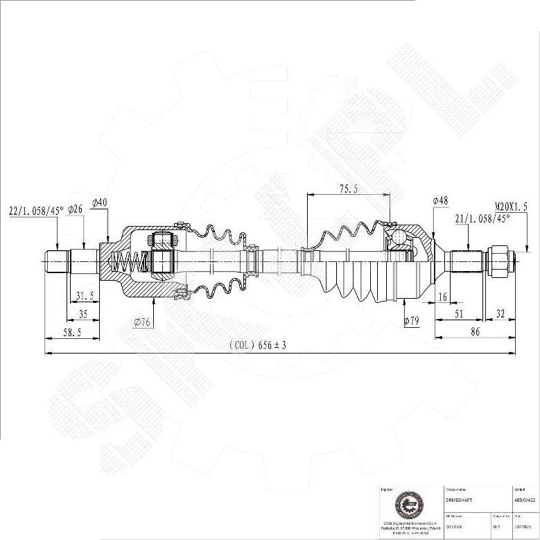 Esen SKV 40SKV452 - Planetara aaoparts.ro