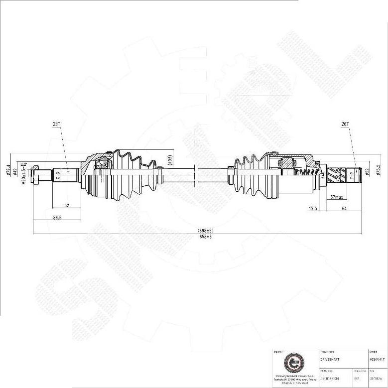 Esen SKV 40SKV417 - Planetara aaoparts.ro