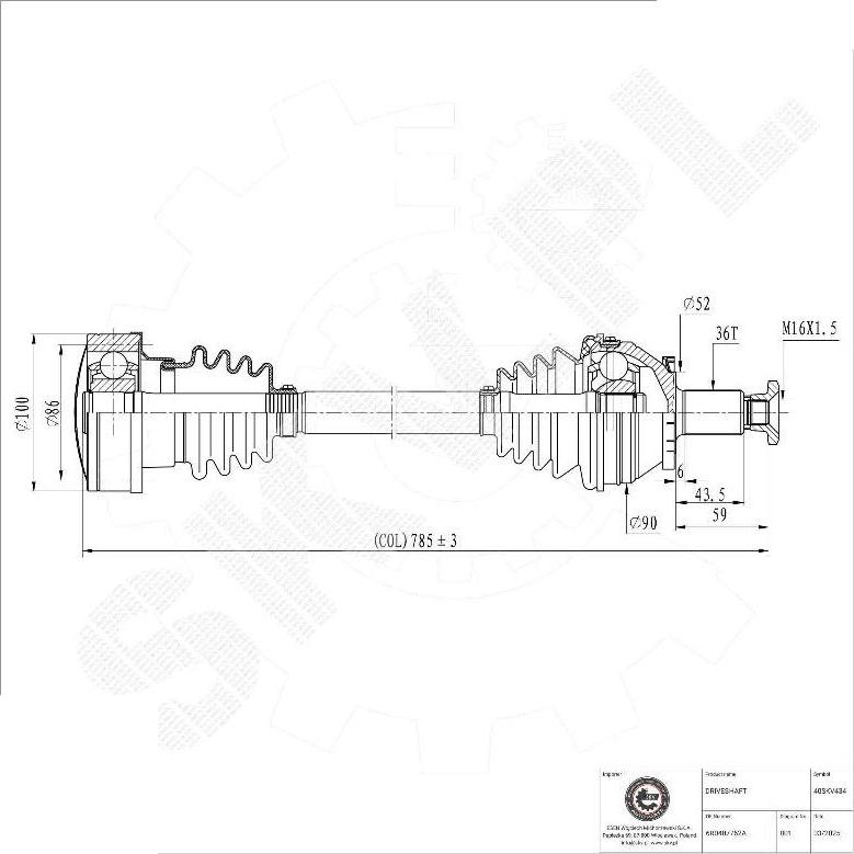 Esen SKV 40SKV434 - Planetara aaoparts.ro