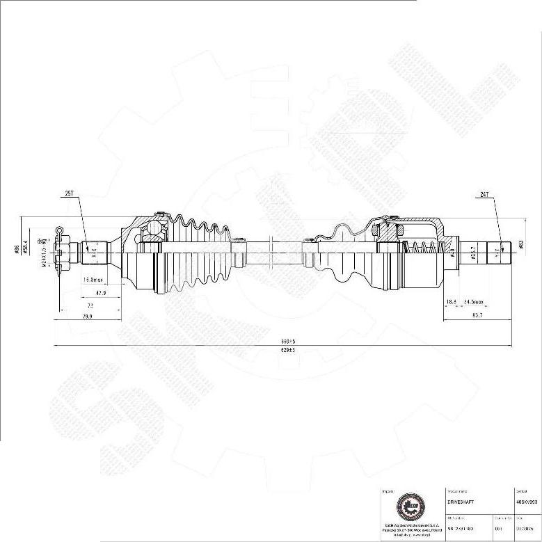 Esen SKV 40SKV093 - Planetara aaoparts.ro
