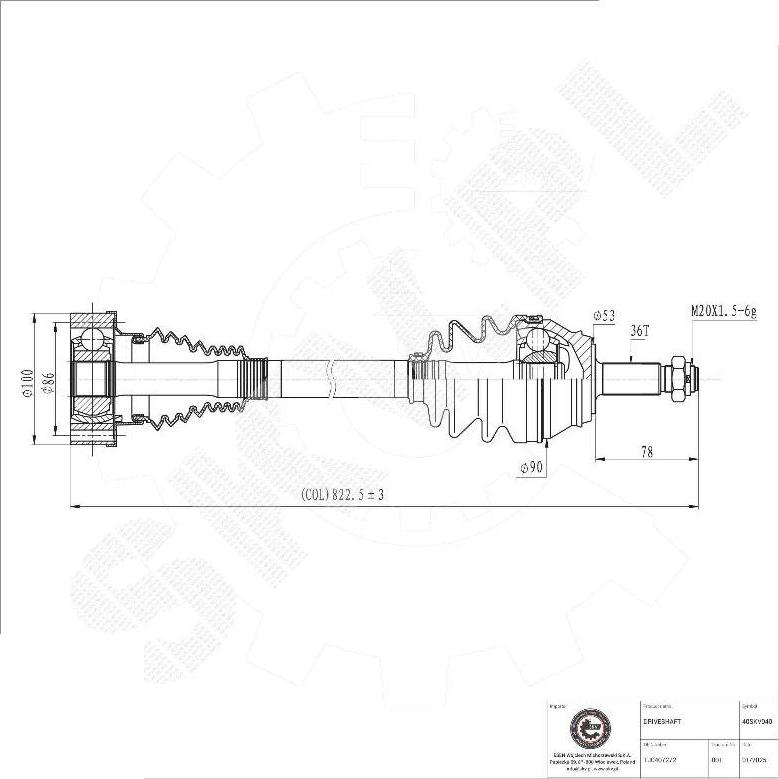 Esen SKV 40SKV040 - Planetara aaoparts.ro