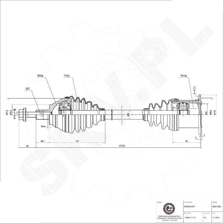 Esen SKV 40SKV002 - Planetara aaoparts.ro