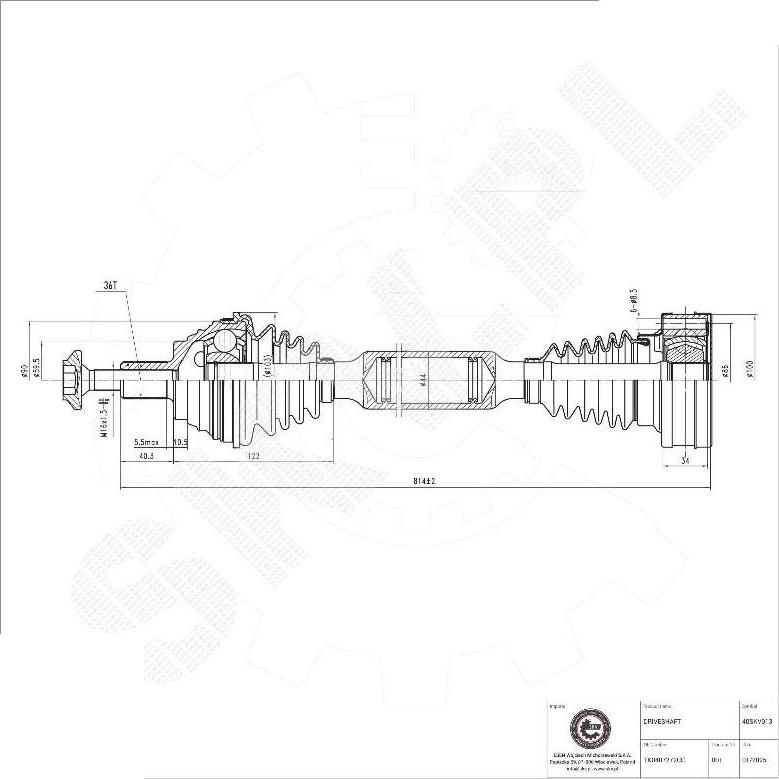 Esen SKV 40SKV013 - Planetara aaoparts.ro