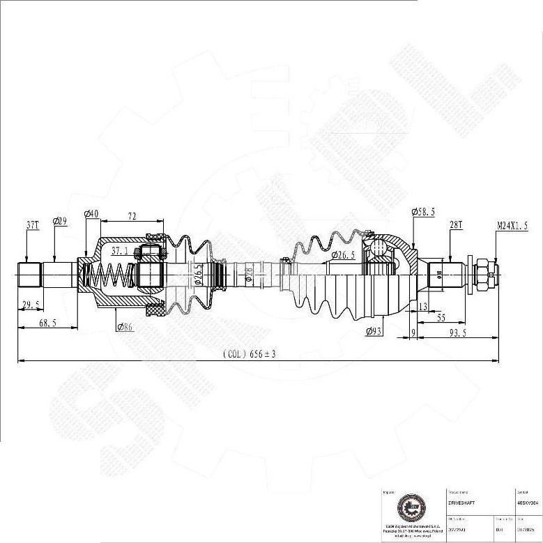 Esen SKV 40SKV034 - Planetara aaoparts.ro