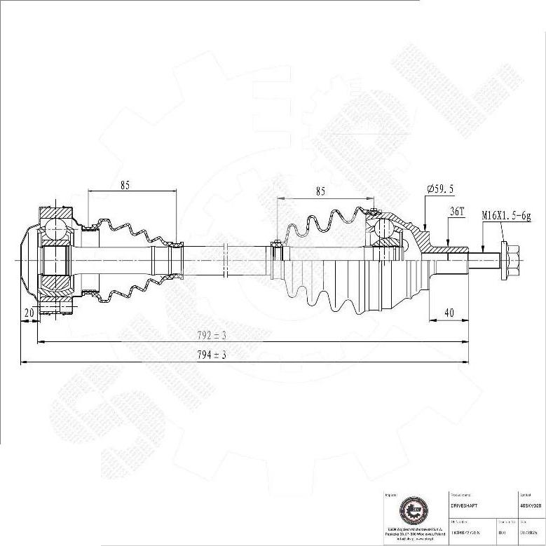 Esen SKV 40SKV028 - Planetara aaoparts.ro