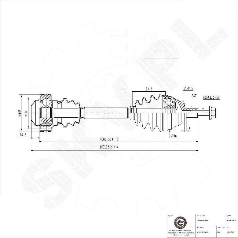 Esen SKV 40SKV070 - Planetara aaoparts.ro