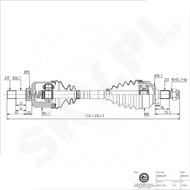 Esen SKV 40SKV192 - Planetara aaoparts.ro