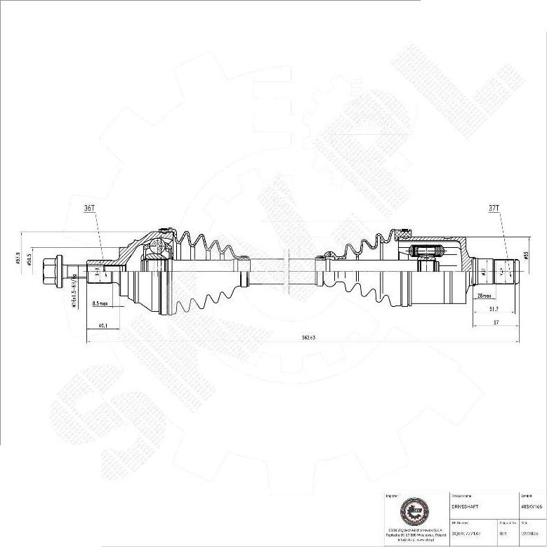 Esen SKV 40SKV166 - Planetara aaoparts.ro