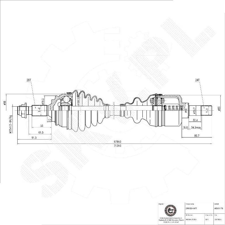 Esen SKV 40SKV178 - Planetara aaoparts.ro