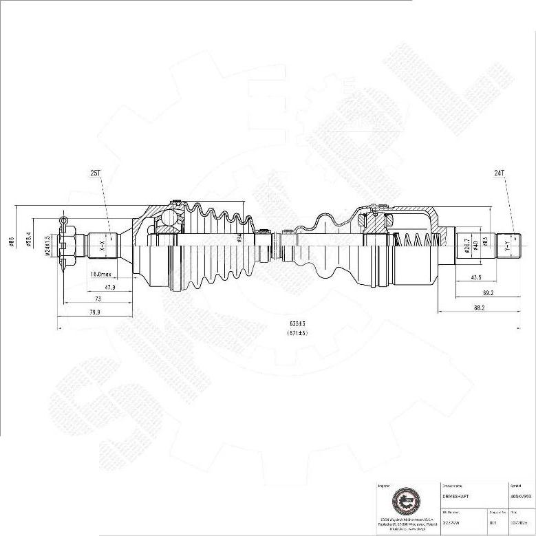 Esen SKV 40SKV393 - Planetara aaoparts.ro