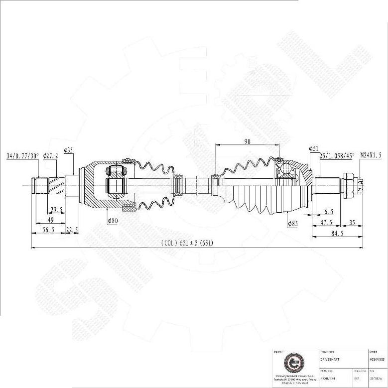 Esen SKV 40SKV353 - Planetara aaoparts.ro