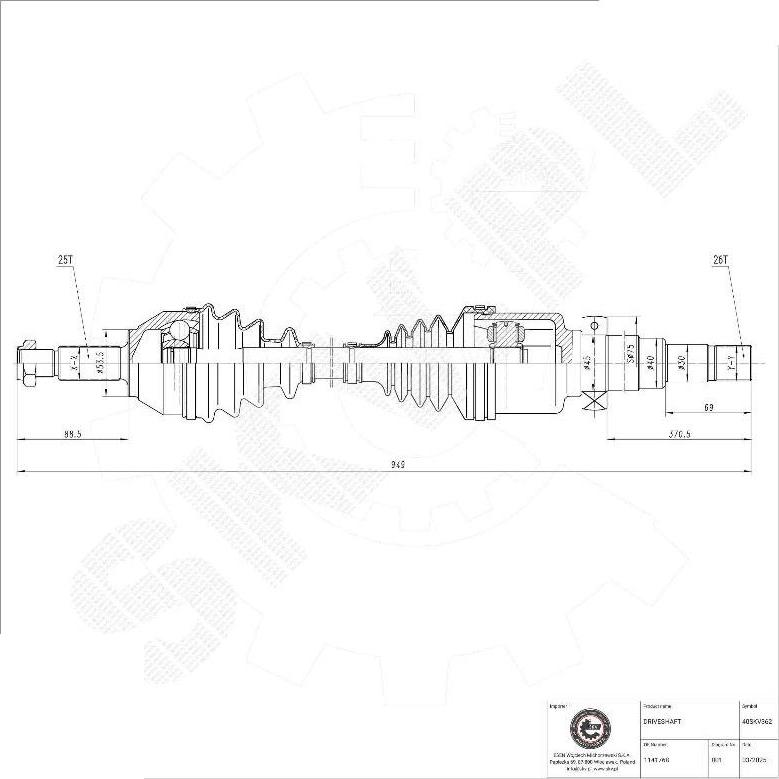 Esen SKV 40SKV362 - Planetara aaoparts.ro