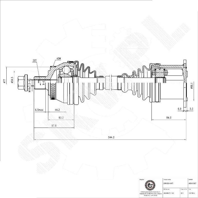 Esen SKV 40SKV307 - Planetara aaoparts.ro