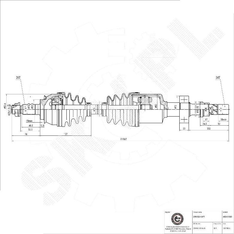 Esen SKV 40SKV380 - Planetara aaoparts.ro