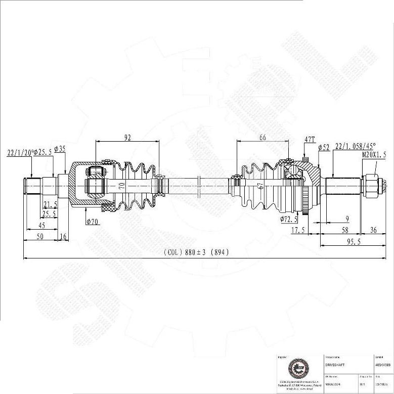 Esen SKV 40SKV388 - Planetara aaoparts.ro