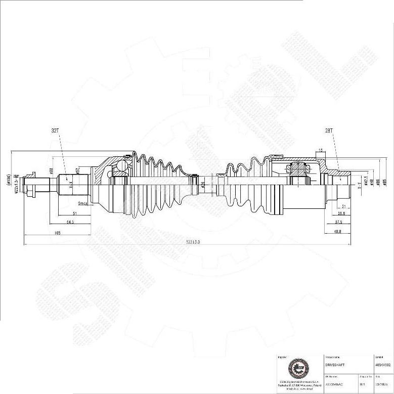 Esen SKV 40SKV332 - Planetara aaoparts.ro
