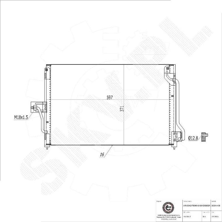 Esen SKV 86SKV498 - Condensator, climatizare aaoparts.ro