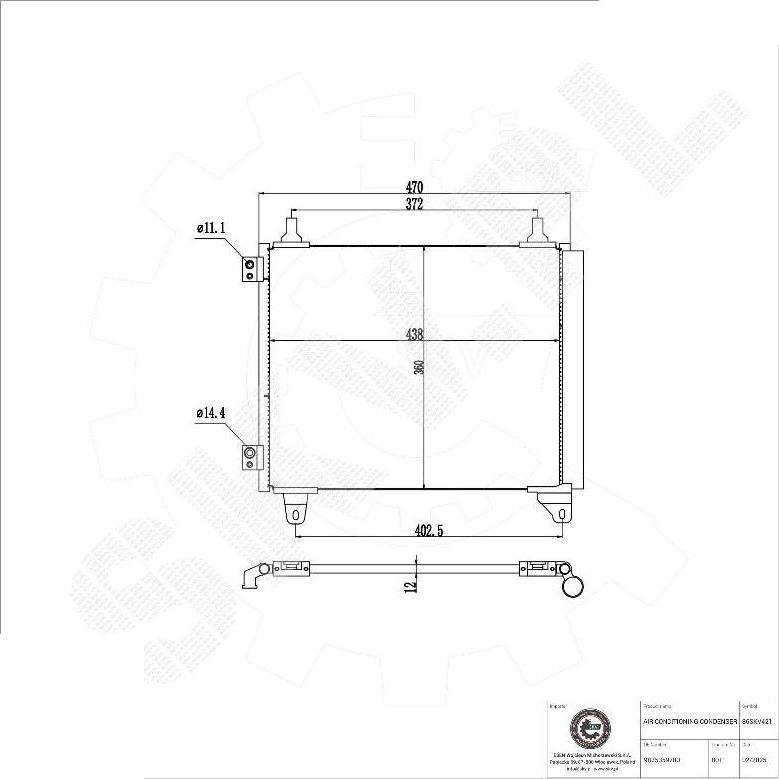Esen SKV 86SKV421 - Condensator, climatizare aaoparts.ro
