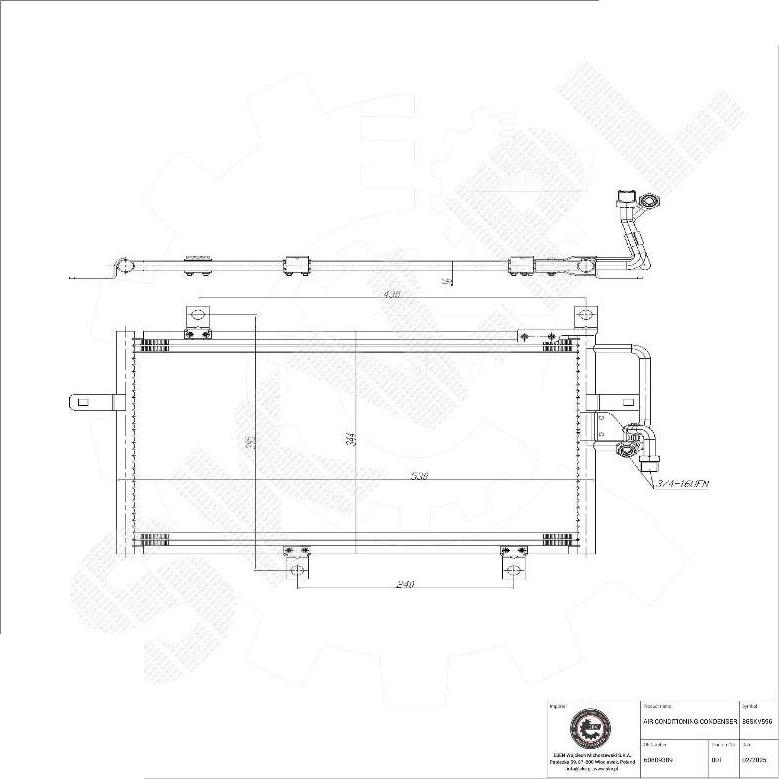 Esen SKV 86SKV596 - Condensator, climatizare aaoparts.ro