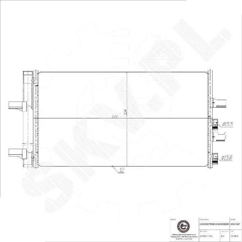 Esen SKV 86SKV547 - Condensator, climatizare aaoparts.ro