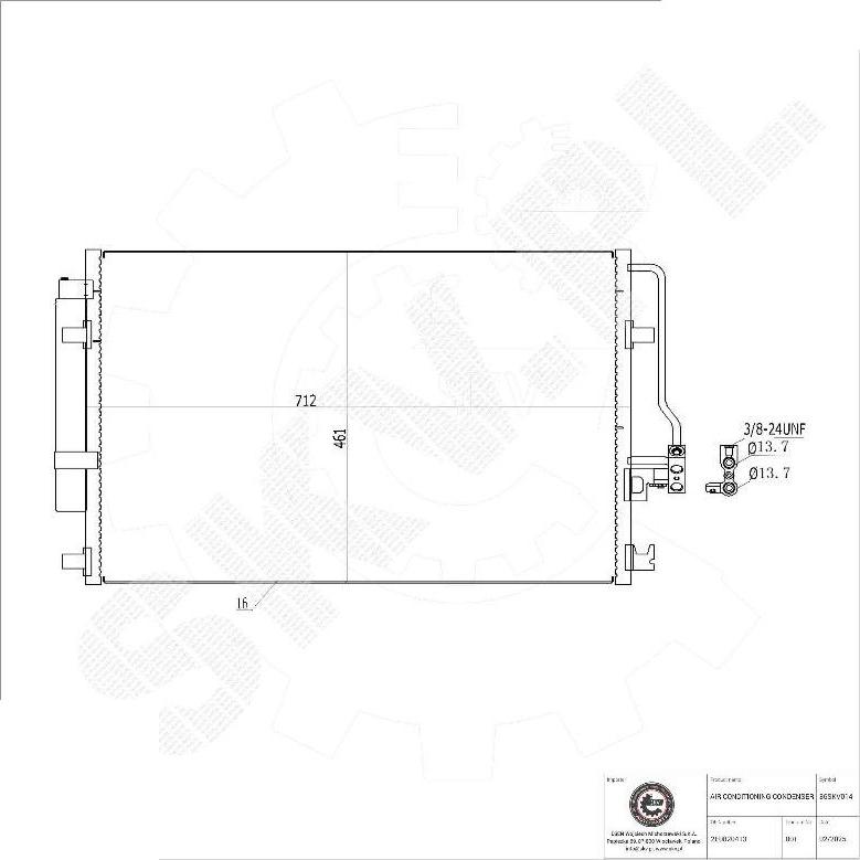 Esen SKV 86SKV014 - Condensator, climatizare aaoparts.ro