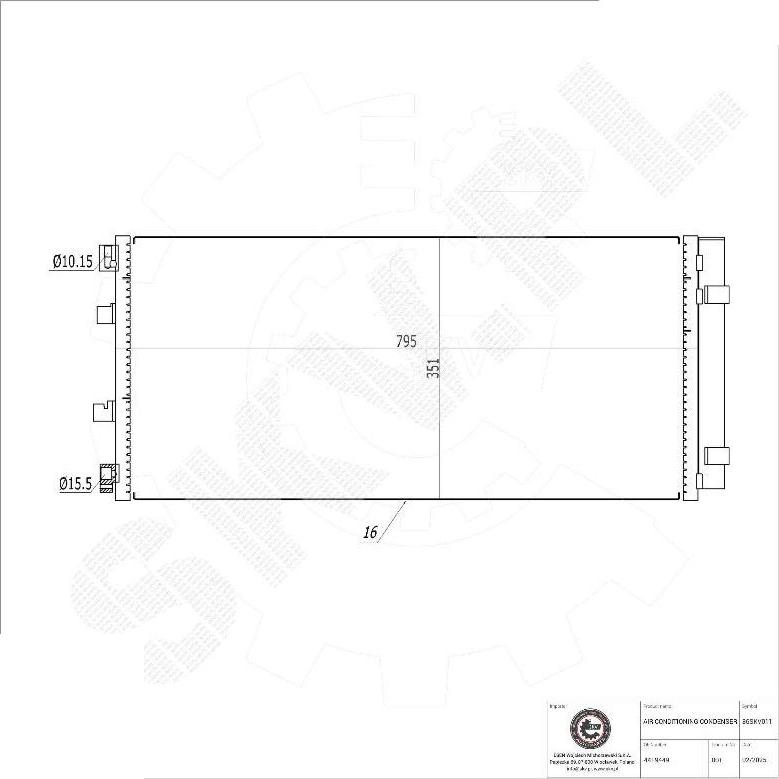 Esen SKV 86SKV011 - Condensator, climatizare aaoparts.ro
