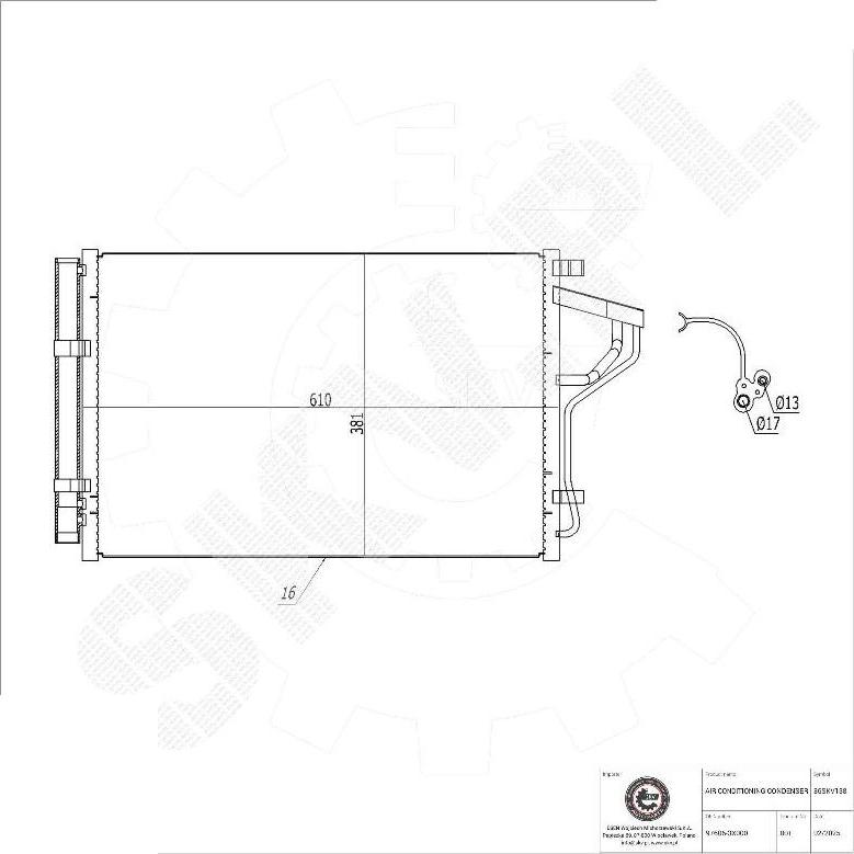 Esen SKV 86SKV138 - Condensator, climatizare aaoparts.ro