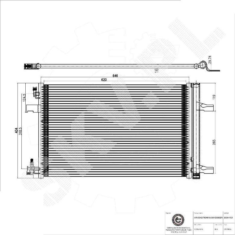 Esen SKV 86SKV121 - Condensator, climatizare aaoparts.ro