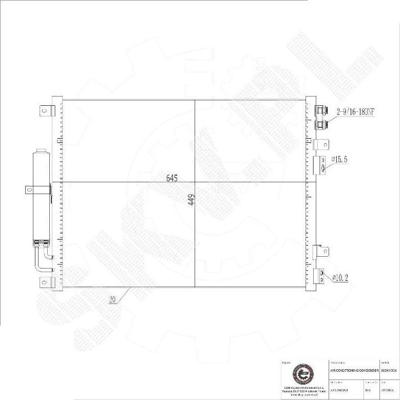 Esen SKV 86SKV304 - Condensator, climatizare aaoparts.ro