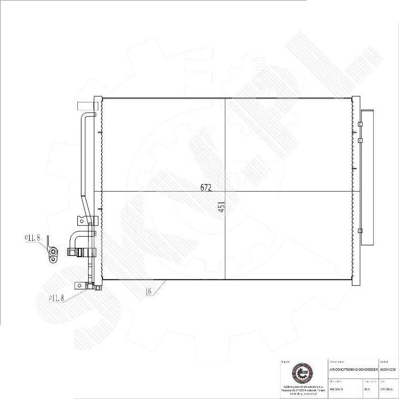 Esen SKV 86SKV250 - Condensator, climatizare aaoparts.ro